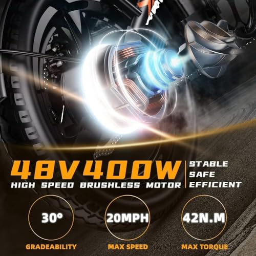 Foldable Ebikes for Adults, 400W(Peak 500W) Motor 22MPH Max Speed, 48V 20AH Removable Battery for Adult Electric Bike, Lightweight & Portable Mini Electric Bicycles E Bikes City Commuting Bike
