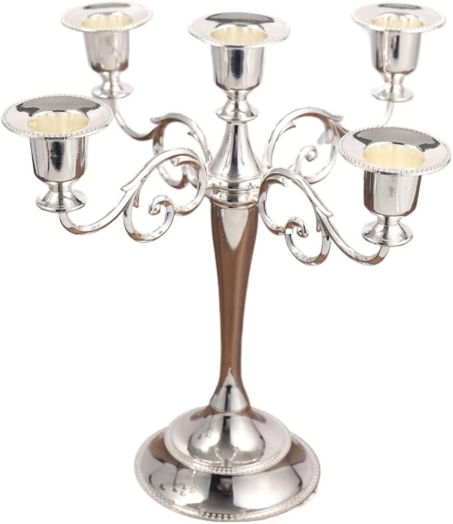 European-Style Metal candlesticks, Creative Retro Style, Suitable for Hotels, Homes, Dining Tables, Weddings, and Romantic Occasions. Three- or Five-Head(3-Head Bronze)
