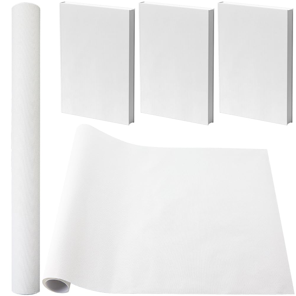 CRASPIRE White Book Cloth for Books Binding Fabric Surface Paper Backed 35 x 17 Inch Bookcover Protector Bookbinding Supplies Bookcloth Repairing for Notebook Scrapbooking Archival Album DIY Crafts