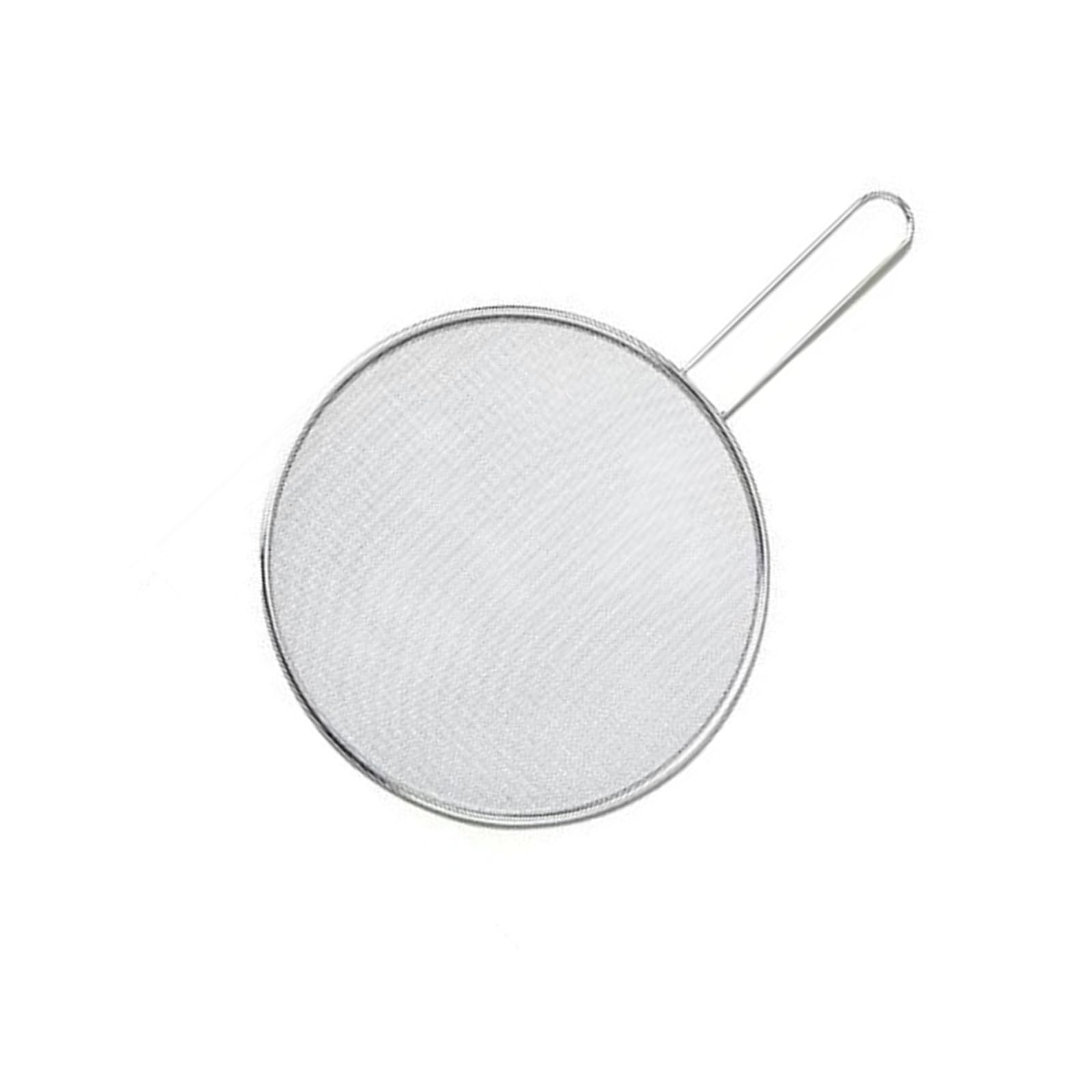 FACAILUO Stainless Steel Splash Guard with Handle for Frying Cooking Oil and Oil Splatter Prevention