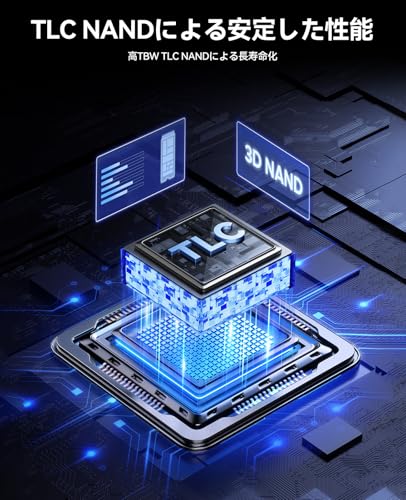 ORICO OS5 PS5拡張用1TB SSD, 読取7450MB/s 書込6500MB/s 3D TLC NAND搭載 専門的な冷却ダクト設計、PS5動作確認済み、5年保証