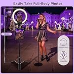 10" Ring Light with Stand 74'' Tall & Phone Holder,RGB Full Color Modes Selfie Light with Extendable Tripod Stand,iPad Holder, Remote for iPhone & Android,YouTube, Makeup,TIKTok, Vlogging - Image 5