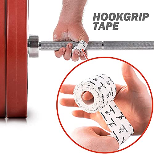 Image of WARM BODY COLD MIND 1.85 inch Weightlifting Thumb Tape - Hook Grip Tape for Powerlifting, Cross Training, Gym Tape, Workout, Weight Lifting Tape, Athletic Finger Wrap (White 6 Rolls)