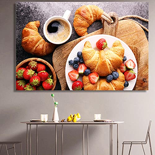 Tableau mural art scandinave fruits et légumes déco salon et cuisine KEBIA