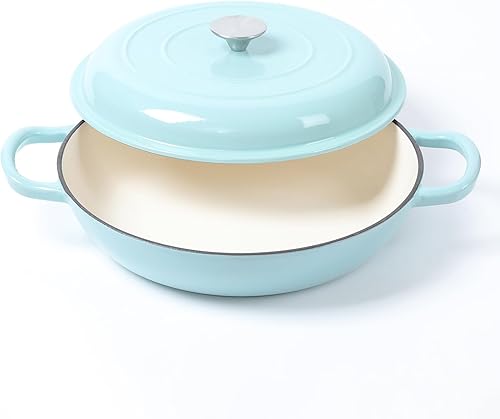 Miniatura 3 de HAWOK Estofador de hierro fundido esmaltado Casserrole Verde