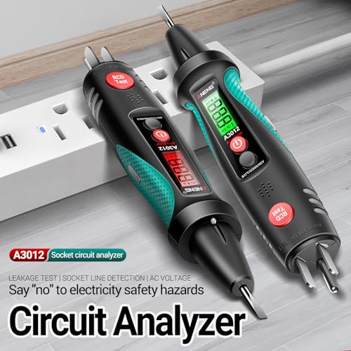 Image of Irfora Non Voltage Tester,A3012 Multifunctional Socket Circuit Analyzer AC /DC Voltage Tester Intelligent Power Polarity Detector Leakage Test s