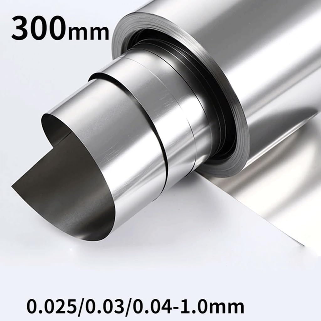 Taśma foliowa ze stali nierdzewnej 304, metalowa blacha o szerokości 300 mm, cienka płytka do pomiaru prześwitu formy (0,2 x 300 x 1000 mm), 1 opakowanie