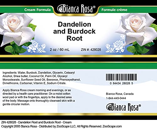 Dandelion Root and Burdock Root - Cream (2 oz, ZIN: 428028)