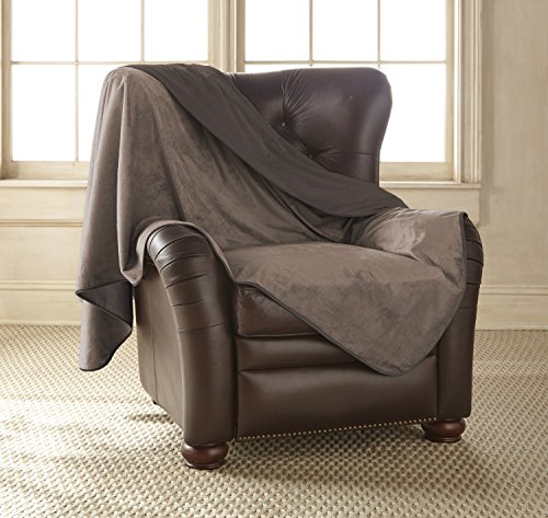Mambe 100% Waterproof Silky Soft Throw for Dogs, Cats, and People (Small 30"x 36", 2 Pack, Chocolate-Cappuccino) Made in The USA