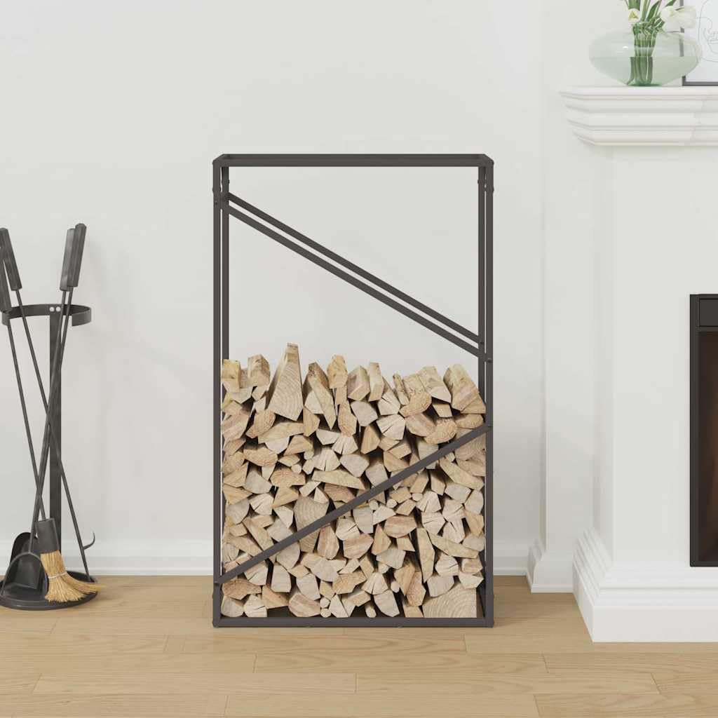 Mangloder - Estantería para leña (60 x 25 x 100 cm, acero laminado en frío, 100 kg de carga, soporte para leña para ordenar, secar, interior y terraza)
