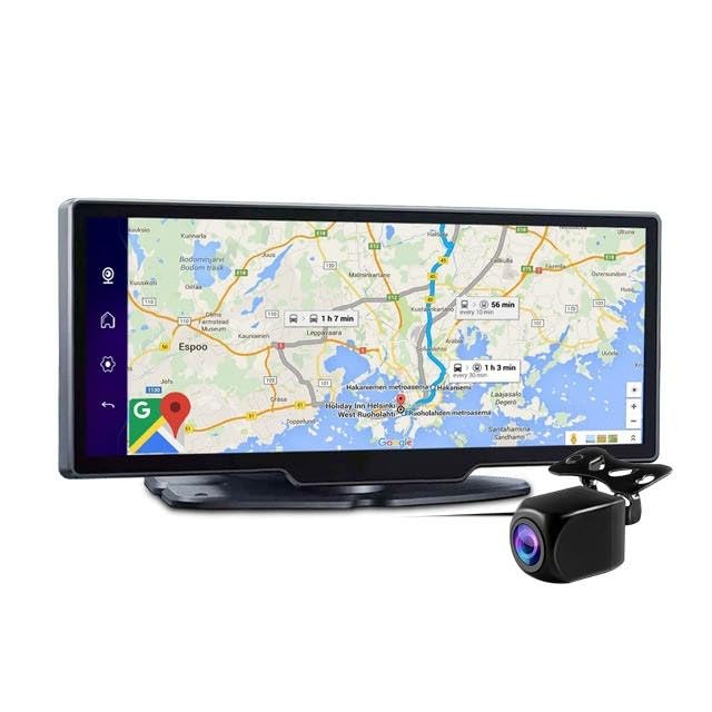 Image of Dash Camera for Car with 10.26 inch Touch Screen | Dual 1080P Front & Rear Cameras | 4+64GB | Android 10.0 | GPS | 4G Sim Connectivity | Bluetooth |ADAS | Live Remote Monitoring App dashcam