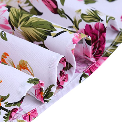 OWIN Women's Vintage 1950's Floral Spring Garden Picnic Dress Party Cocktail Dress