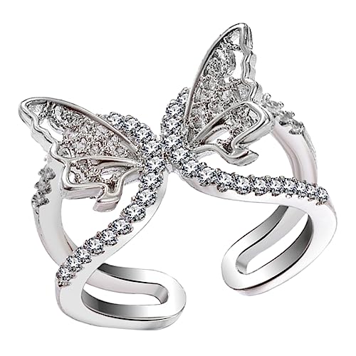 Bague papillon rouge réglable, le bijou décoratif idéal à offrir pour une occasion spéciale