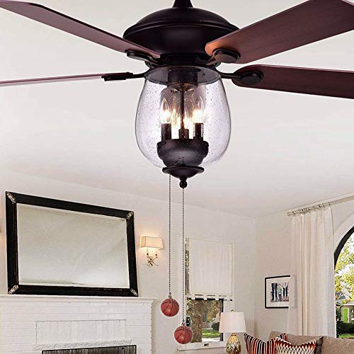 Image of Basketball Ceiling Fan Pull Chain Extension Light Pull Chain Set,Sport Theme Fan String Charm Decorative Extension,Fan Light Chains Ornaments,Basketball Pendant for Ceiling Fans Lights Lamp 2PCS