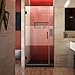 DreamLine Unidoor Plus 33 to 33-1/2"W x 72" H Hinged Shower Door, Half Frosted Glass Door, Oil Rubbed Bronze Finish Hardware