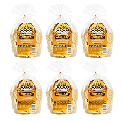 6 Pack Coco Popbitez Popped Rice Cake Original, Non-Gmo, Light And Airy Rice Cracker, Multigrain Rice Crisps, Low Calorie, No Added Sugar, No Preservatives #TOP14