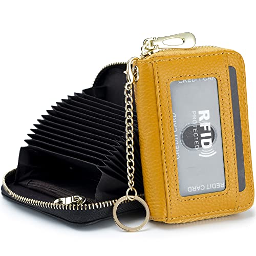 Image of imeetu Rfid Credit Card Holder,Genuine Leather Businese Card Case,Rfid Blocking Wallet for Women & Men
