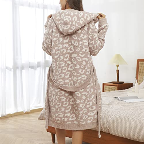 DOOWELL Women's Knit Lightweight Absorbent Robes, Soft Spa Bathrobe Loungewear with Pockets2