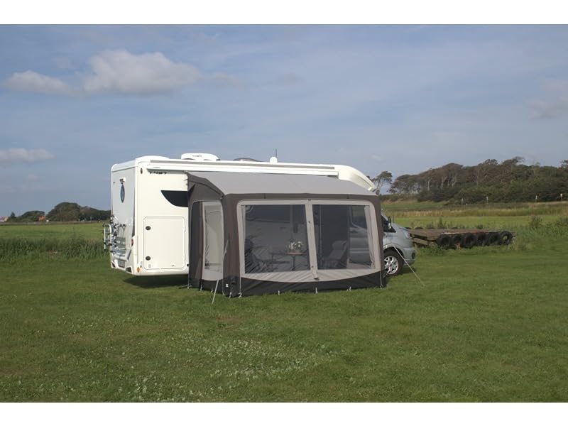 Pure 390 Luftvorzelt - Ideal für Camping, Wohnwagen und Reisemobile - Passend für Anbauhöhen von 235-280 cm - Robustes Vorzelt mit Panoramafenstern, 6000 mm Wassersäule - Campingausrüstung