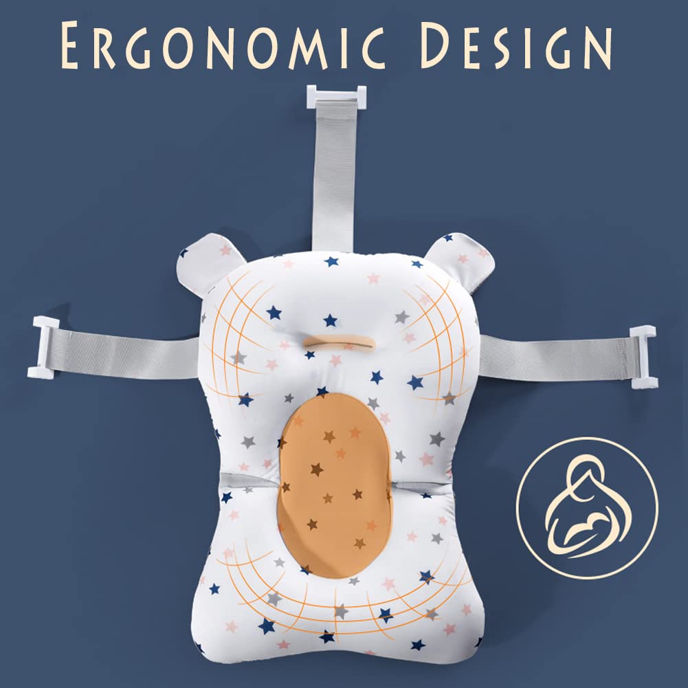 Oreiller Bain Pour Bébé, Siège Bain Nouveau-Né, Antidérapant, Confortable et Durable
