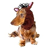 Zoo Snoods Horse Dog Costume, Small - Warm Ear Wrap Hood for Pets, Dog Outfit for Halloween, Christmas & New Year, Soft Yarm Ear Covers for Dogs & Cats