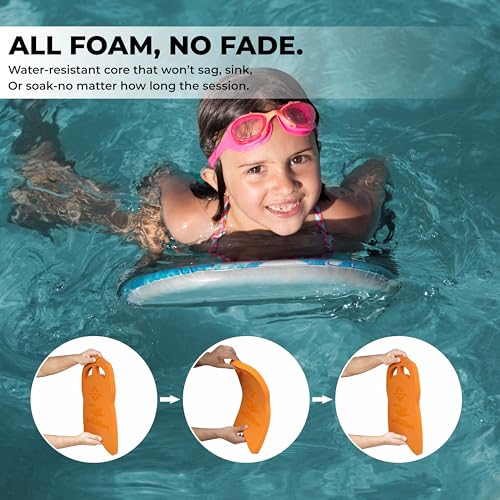 Image of Nivia SpeedBoard for Swimming, Sports Swimming Floats for Adults-Kids, Kickboard for Beginners Training, Float Pad with All Holding Angles (Orange)