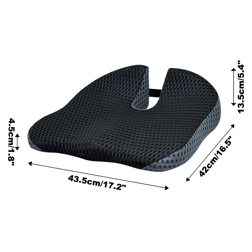 Orthopädisches Autositzkissen Memory Foam - Ergonomisches Keilkissen & Sitzkissen für Auto & LKW - Entlastung von Steißbein & Ischias - Sitzerhöhung Fahrersitz