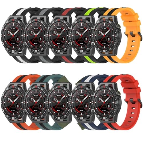 Correa de silicona 22 mm deportes mujer pulsera de muneca de goma resistente 5