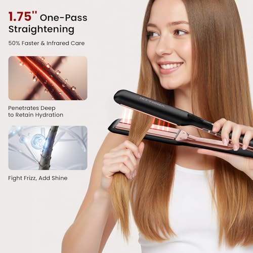 73% Off HITTIONA Flat Iron Hair Straightener with 5s Heat-Up