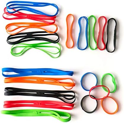 GRIFITI Band Joes Cross Style 4, 6, 9, 12 Inch Assorted 20 Pack X Shape Wrist, Books, Cameras, Art, Cooking, Wrapping, Exercise, Bag Wraps, Dungies, Silicone Rubber