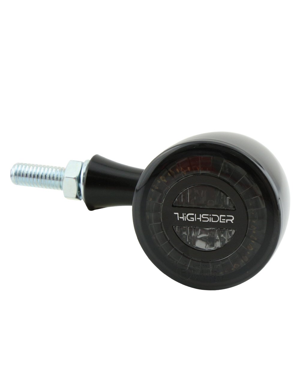 HIGHSIDER Rocket Bullet Motorrad LED Rücklicht/Bremslicht/Blinker Einheit, E-geprüft … (Schwarz)