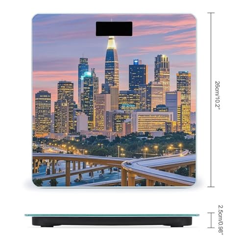 Báscula Digital de Baño con Diseño Los Angeles Skyline miniatura 2