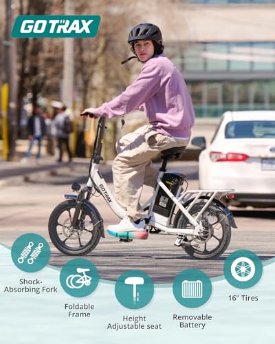 Gotrax 16″ Folding Electric Bike, Max 28Miles