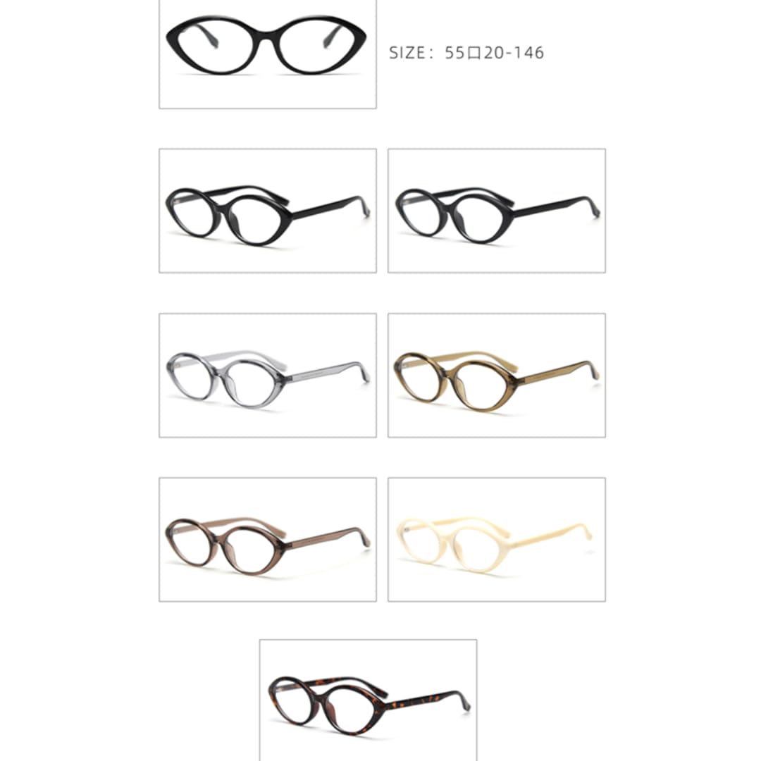 Occhiali da vista vintage Cat Eye Tr90 con montatura ovale da uomo e da donna alla moda