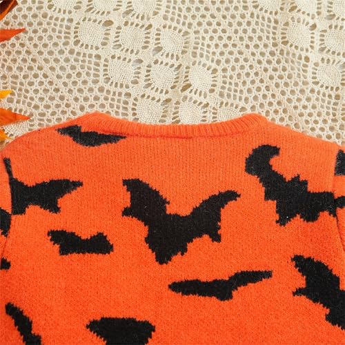 Oversized Sweaters for Toddler Girl Crewneck Long Sleeve Fuzzy Knit Warm Pullover Sweater Kids Halloween Infant Clothes3