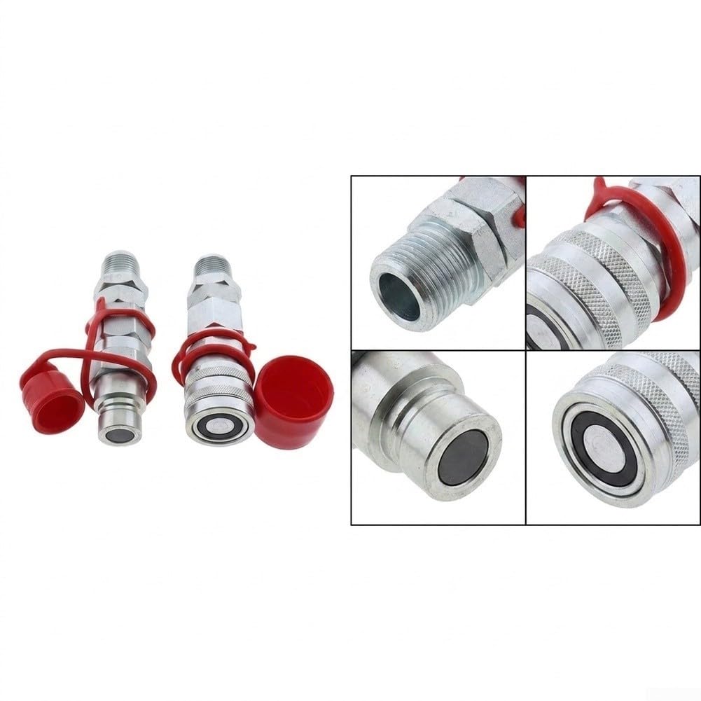 Kit de coupleur hydraulique plat en acier au carbone ISO 16028