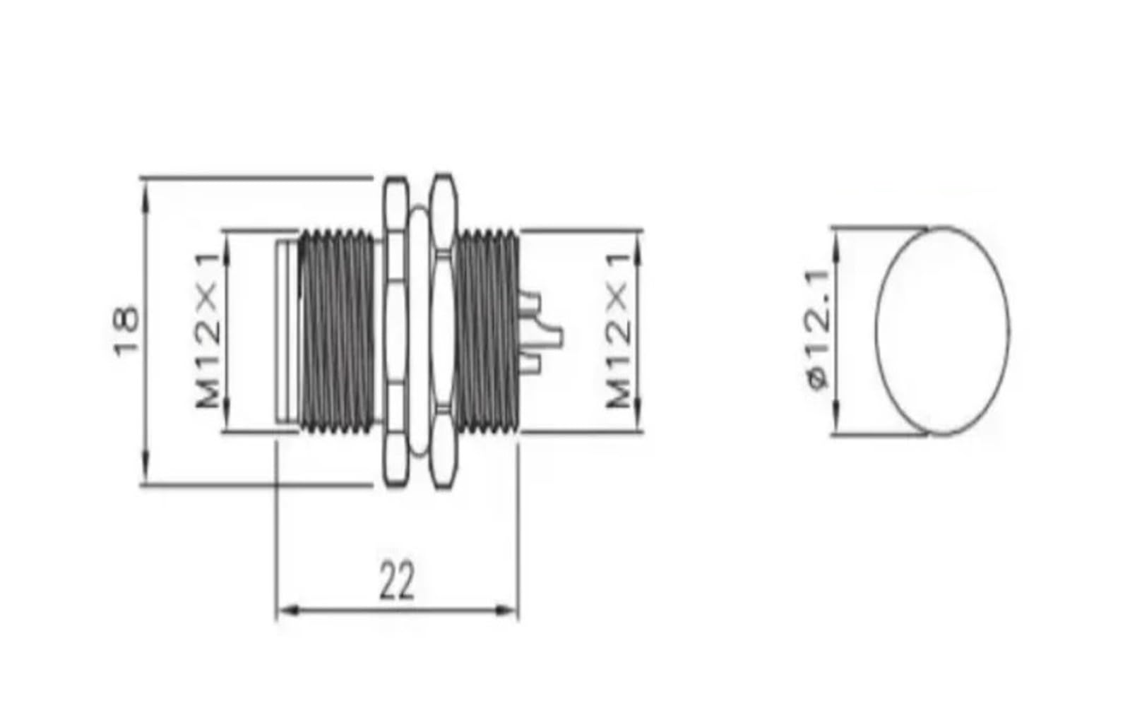 50 mm 100 mm 130 mm 150 mm 175 mm Czujnik ruchu pozycji liniowej (100 mm)