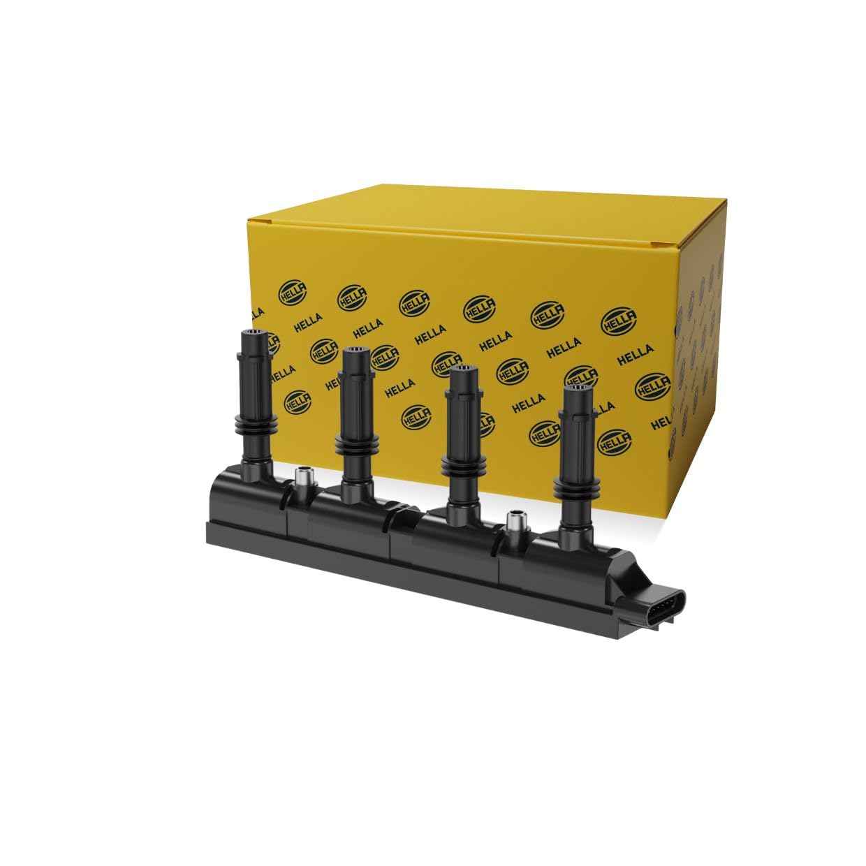Hella 5DA 358 000-341 Bobina D'accensione - 12V - 7A... Poli - Bobina D'accensione Blocco - Avvitato - 4