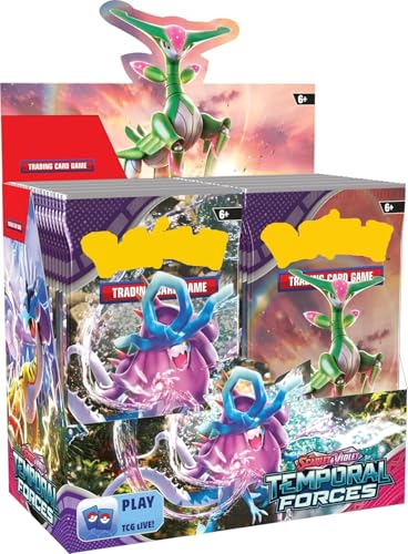 Image of Pokemoon TCG 50 Cardds Bundle | 5 Packs of 10 Random Collectible Trading Cardds | Surprise Cardd Set for Kids & Collectors (Temporal Forces 5 Pack 50 Cards)
