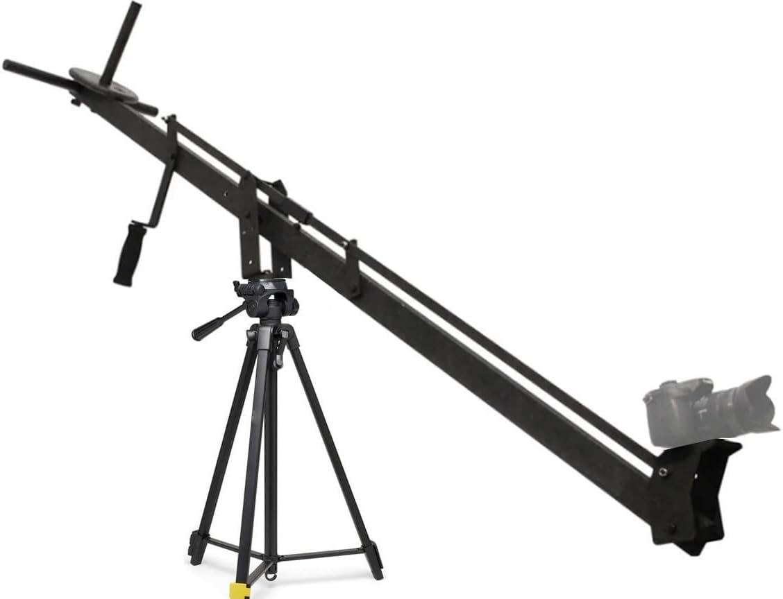 Camera Crane Jib Arm with LCD Mounting Bracket for Filmmaking Shoot (8 feet)