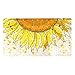 Tappetino per vasca da bagno con motivo girasole retrò, antiscivolo, rettangolare, con fori di scarico, per vasca da bagno, per bambini, 39,9 x 70,9 cm