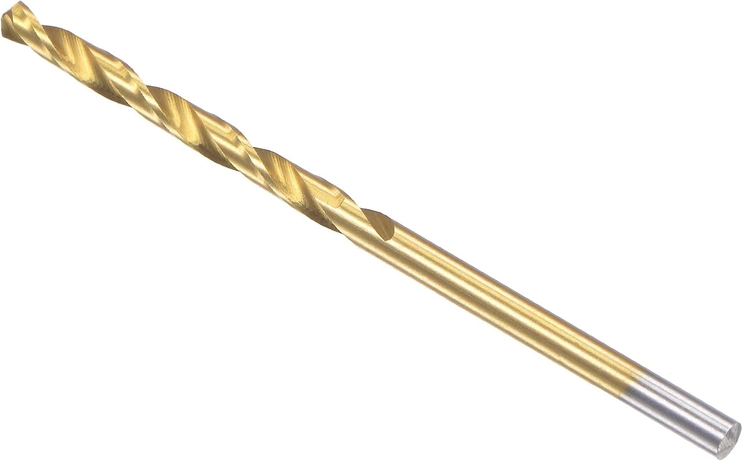 sourcing map 2.7mm Drill Bits High Speed Steel Straight Shank 60mm Length Twist Drill Bit Fully Ground Titanium Coated 12 Pcs - Image 4
