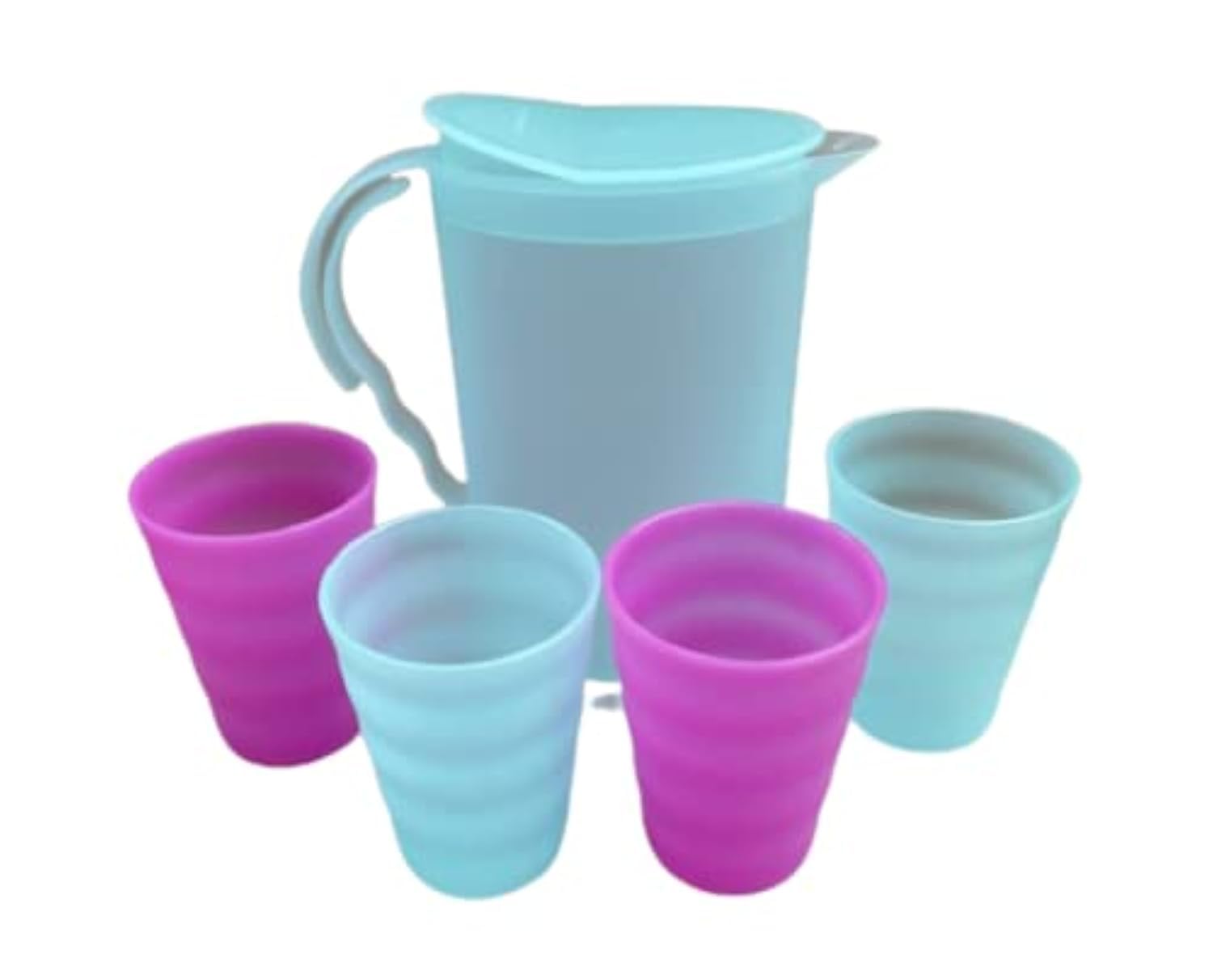 Pichet Tupperware 1,3L - Bleu Et Jaune - Occasion - Vintage