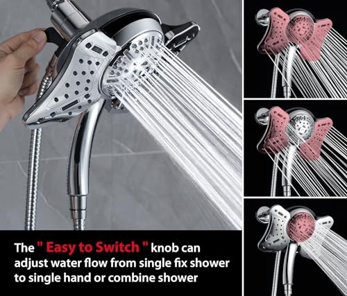 Image of GRICH Shower Head with Handheld Spray - Dual High Pressure Showerhead