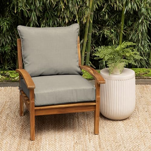 Image of Arden earthFIBER Outdoor Deep Seat Cushion Set, 24 x 24, Rain-Proof, Fade Resistant, Deep Seat Bottom and Back Cushion for Chair, Sofa Sandbar Taupe Texture