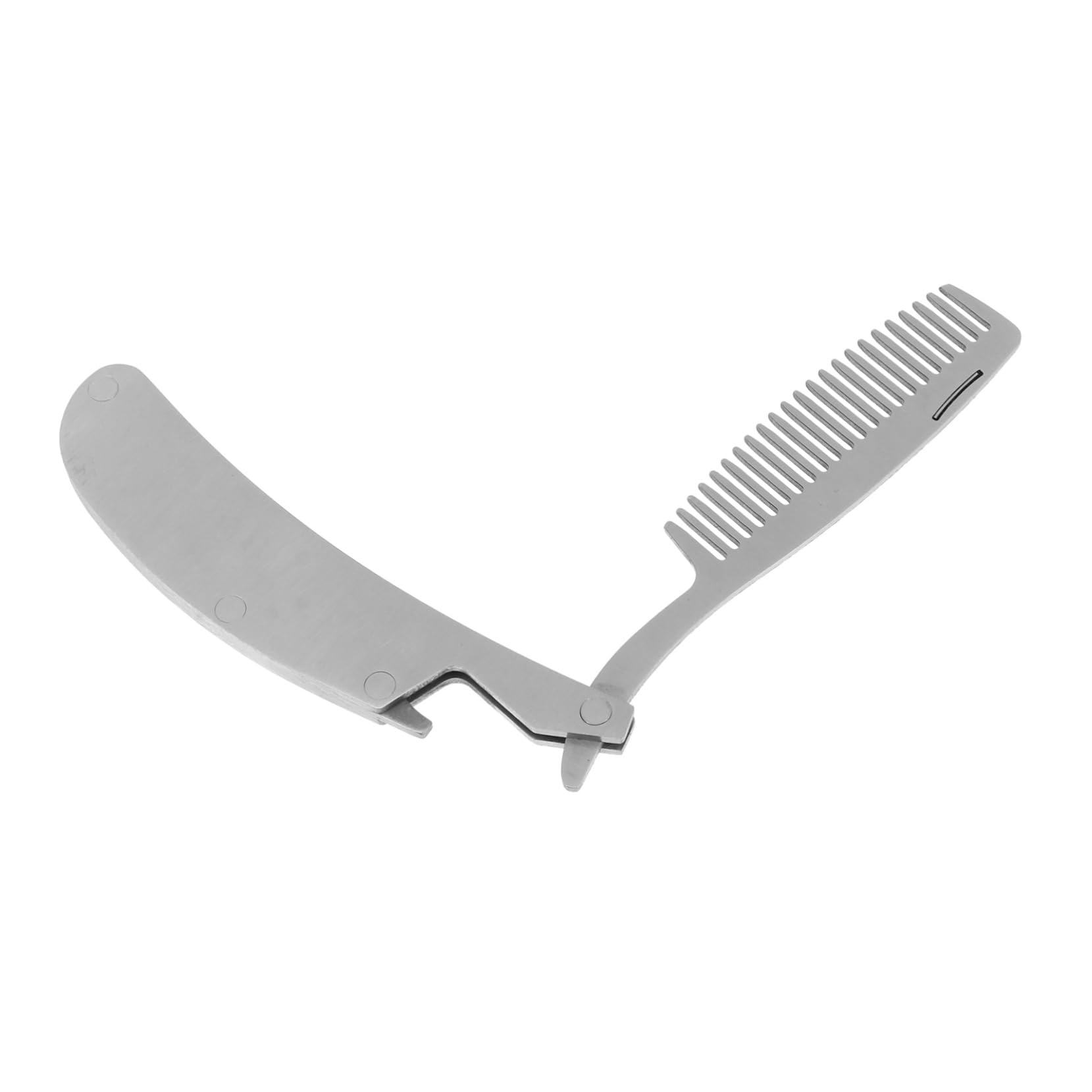 Beaupretty 4 Pièces Peigne Pliant Pratique Outil De Coiffure Voyage Peigne De Rasage à Cheveux Antistatique Démêlant à Moustache Acier Inoxydable Poche Cadeau Homme