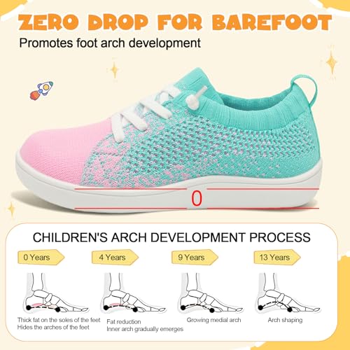 Image of LeIsfIt Toddler Shoes Girls Boys Wide Shoes Kids Zero Drop Minimalist Sneakers Barefoot Slip on Tennis Sneakers