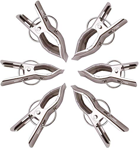 Garden Of Arts Stainless Steel Multipurpose/Cloth Clip/Cloth Pegs/Laundry/Home Pack of 12 Pcs, Silver, Size: 5.5 cm x 2.5 cm x 1 cm - Image 2