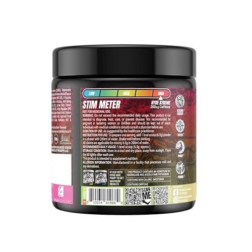 Image of HYDE Xtreme - Hard Hitting Energy Pre Workout Supplement | Caffeine, Beta-alanine, Creatine HCl, L-arginine | For Muscle Pump, Vascularity, Strength and Focus | 15 servings (Watermelon)