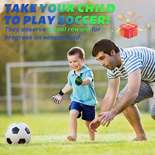 Clbort Soccer Goalie Gloves Youth Kids, Goalkeeper Gloves With Super Grip Palms, Anti-Slip Soccer Gloves, Double Wrist Protection (Green, 6) #TOP4